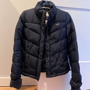 Hollister Navy Quilted/Puffer Jacket